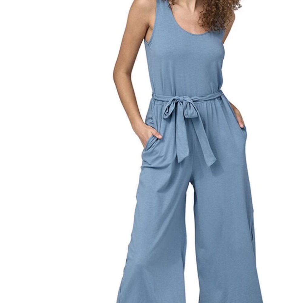 Patagonia Light Blue Sleeveless Jumpsuit